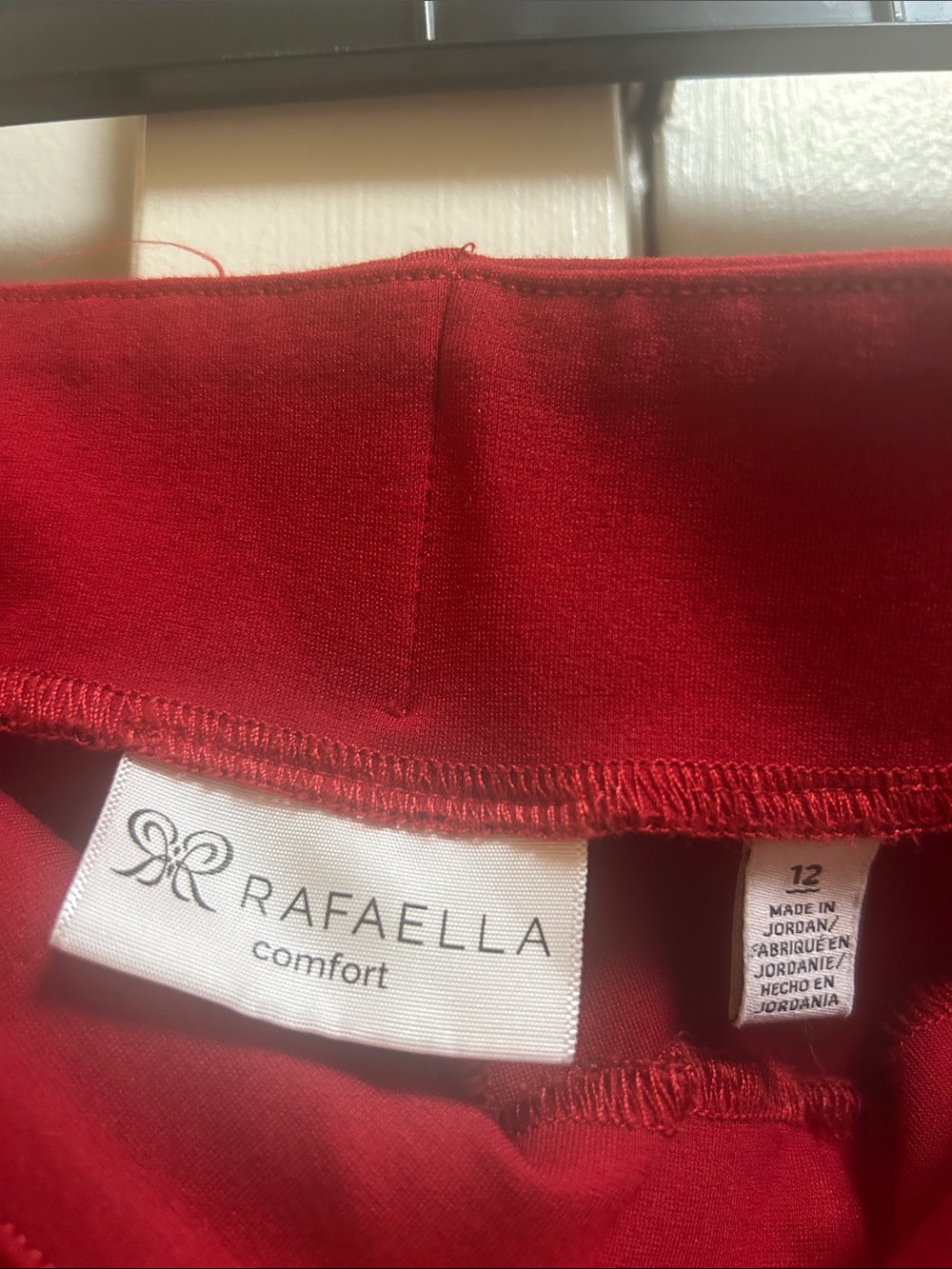 Rafaella Women’s Red Slim Comfort Ponte Knit Pants 12 - Picture 3 of 6